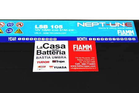 BATTERIA FIAMM NEPTUNE AGM NAUTICA 
LSB 105 - 12V 105 AH